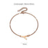 Bold Alphabet Letter Initial Charm Bracelet in Rose Gold Tone